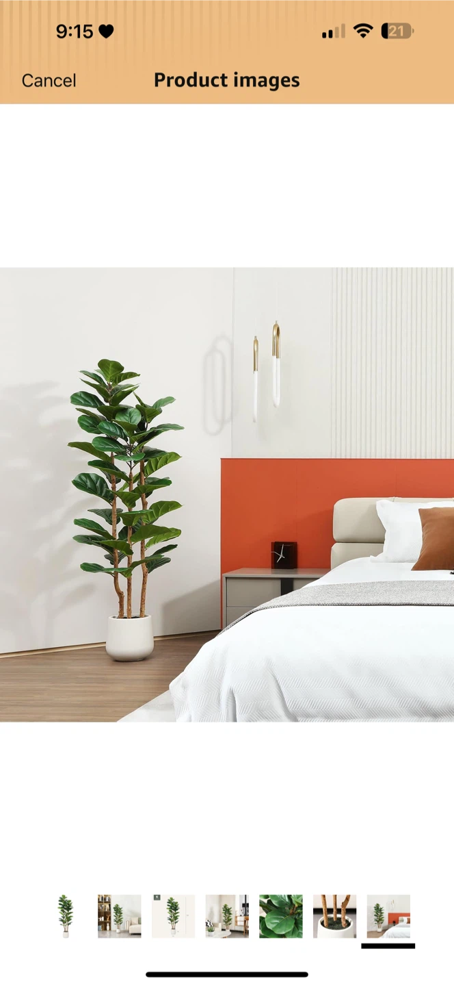 Fiddle Leaf Fig Artificial Plant 5 ft - photo 5
