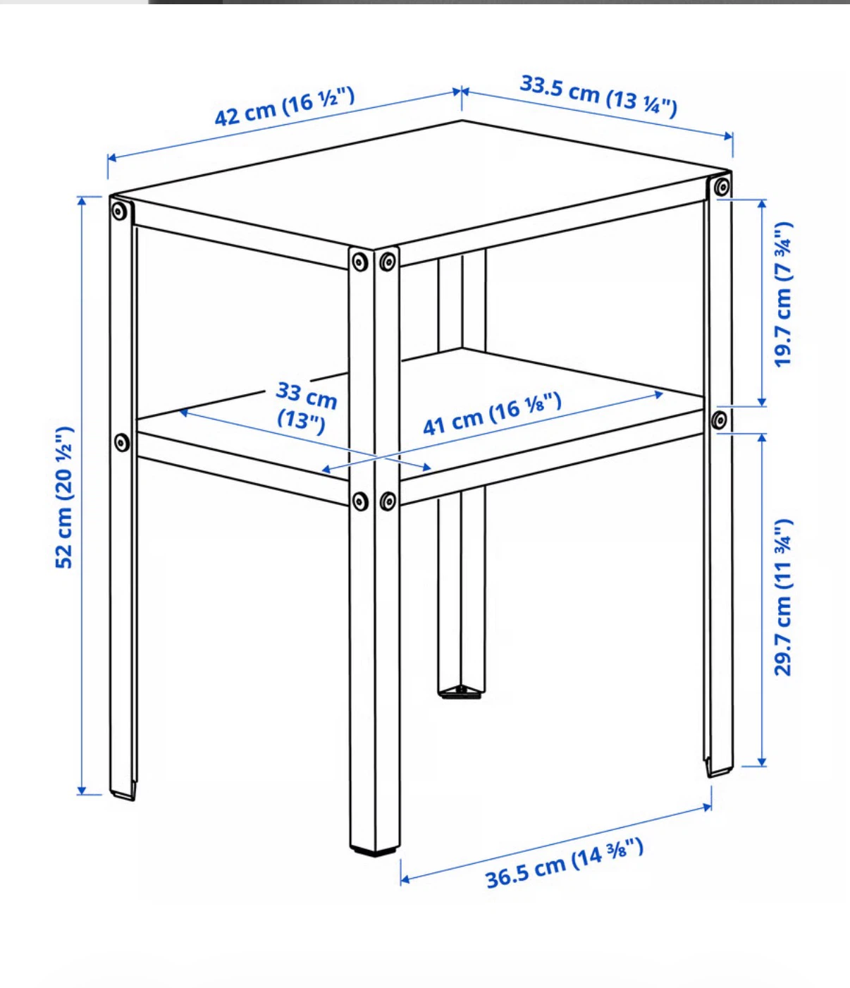 IKEA KNARREVIK Nightstand, black, - photo 3