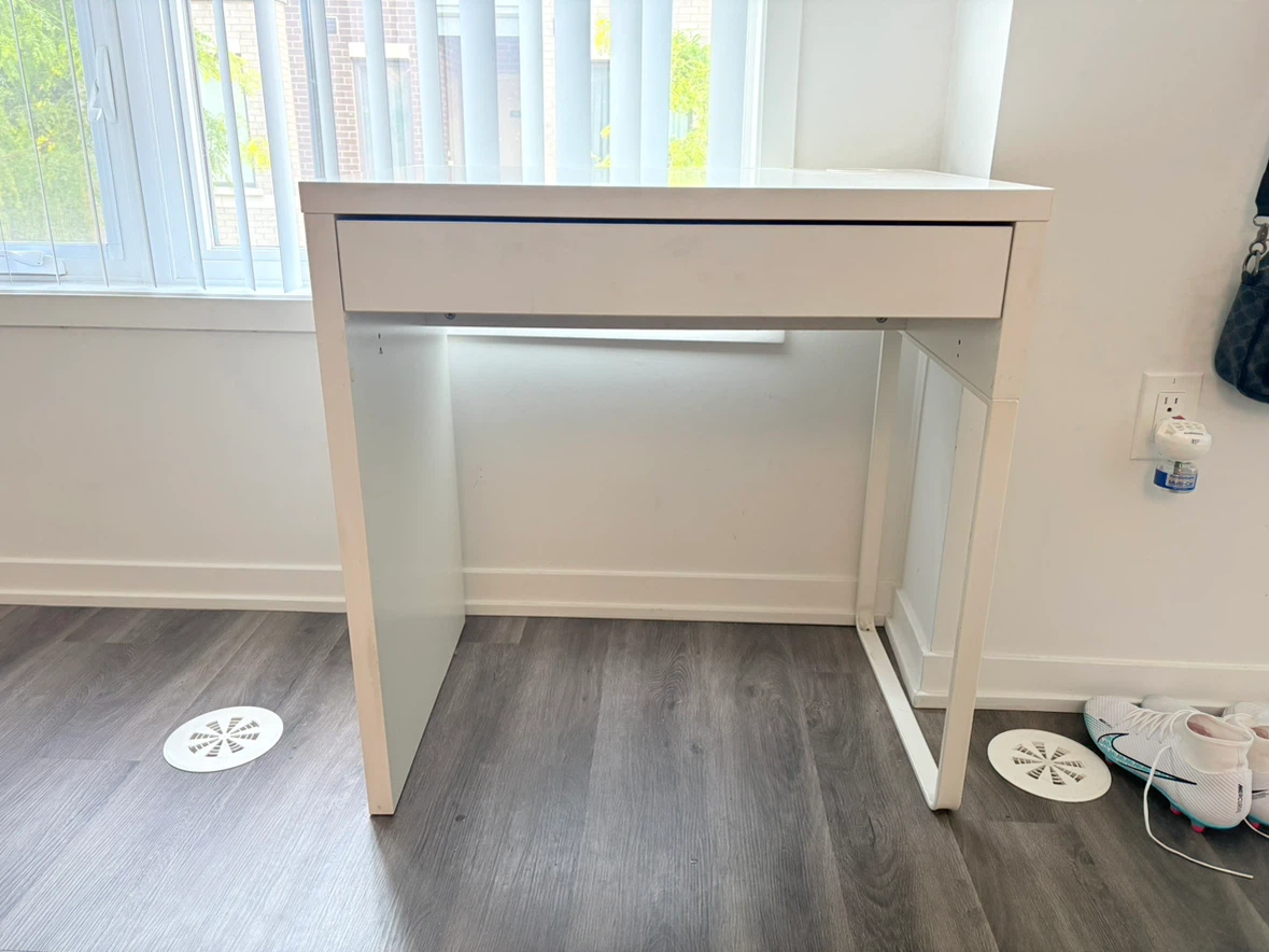 White ikea vanity desk
