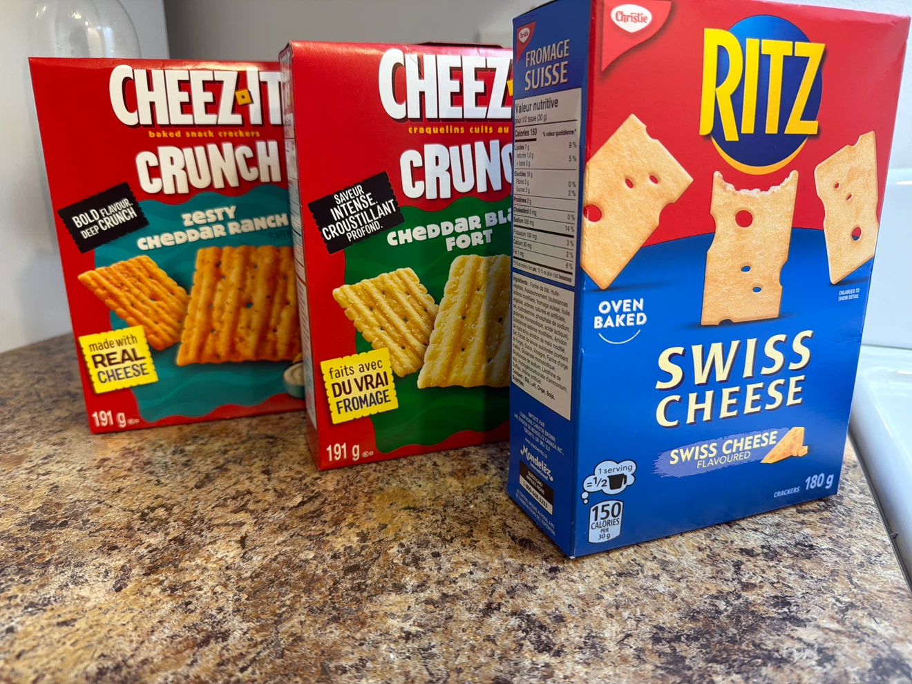 Ritz Swiss Cheese Crackers & Cheez-It