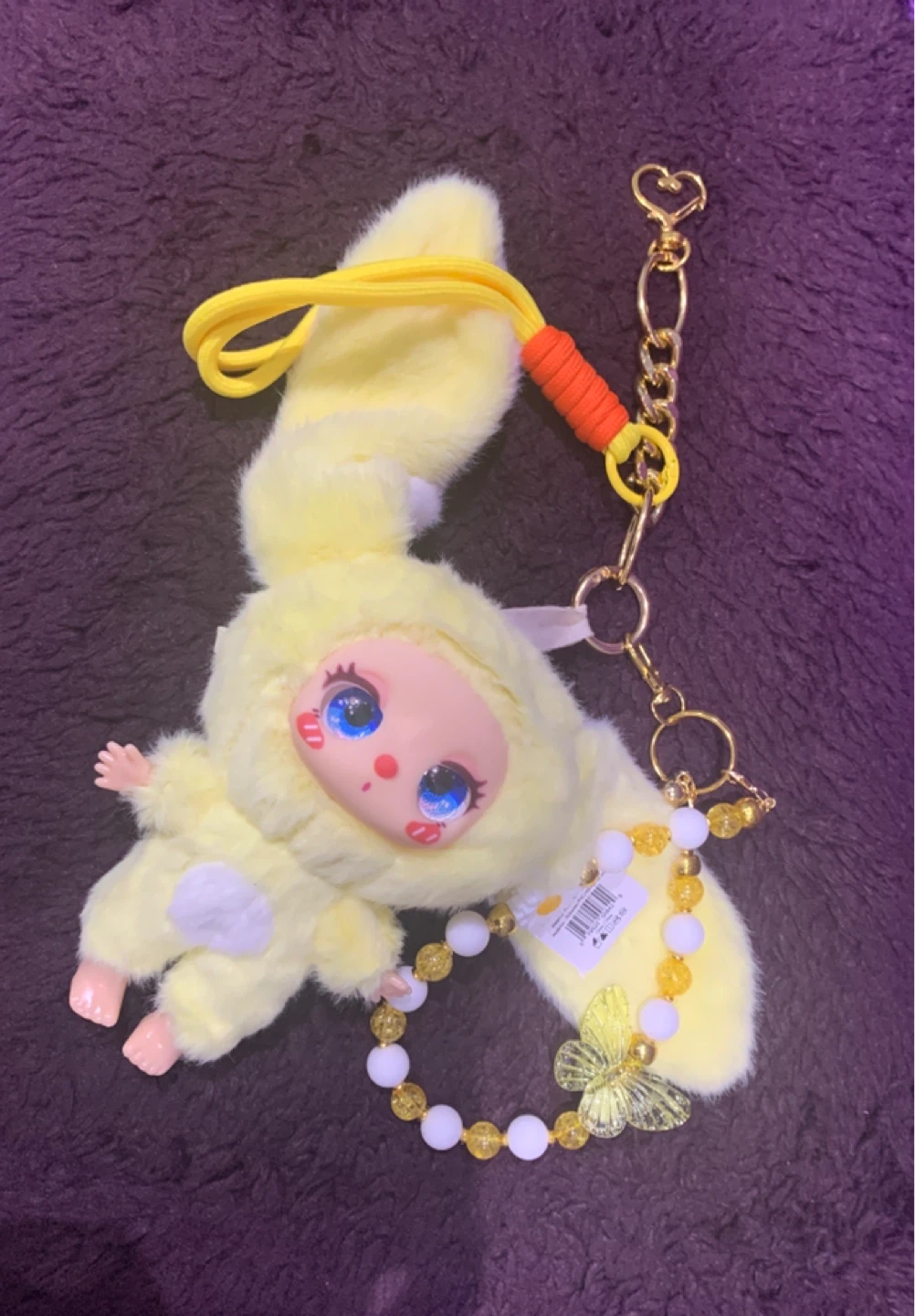 Yellow Plush Doll Keychain