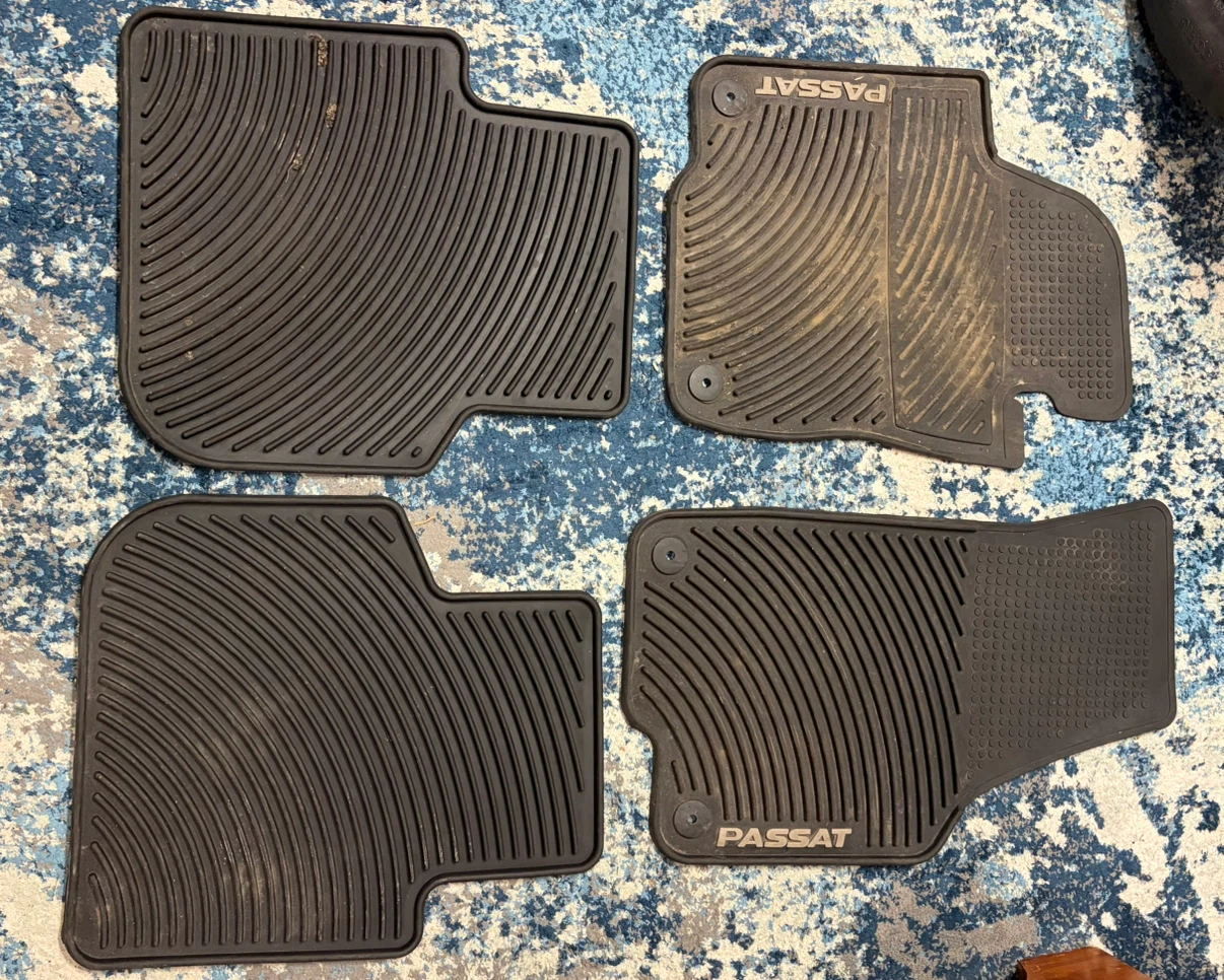 VW Passat Floor Mats, Spare Tire kit, headrests, lug nut caps