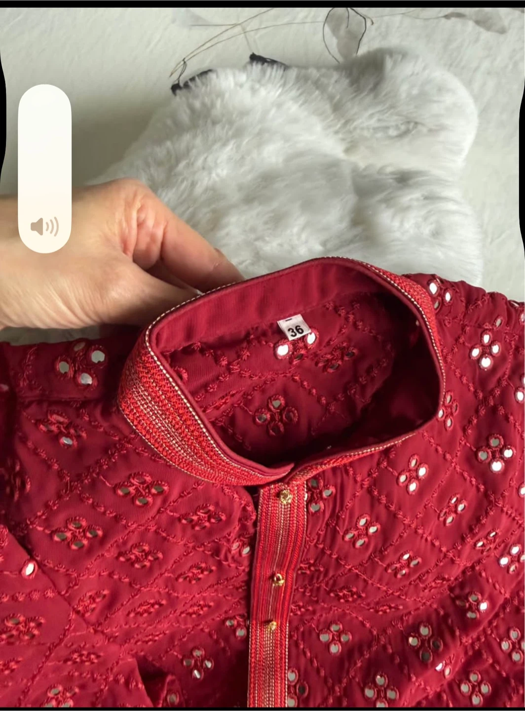 Red Kurta with Pants - photo 5