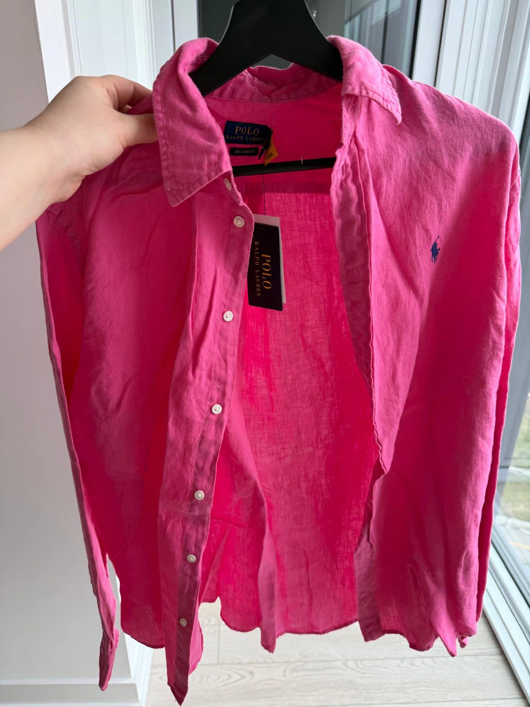 Polo Ralph Lauren Pink Linen Shirt L - photo 5