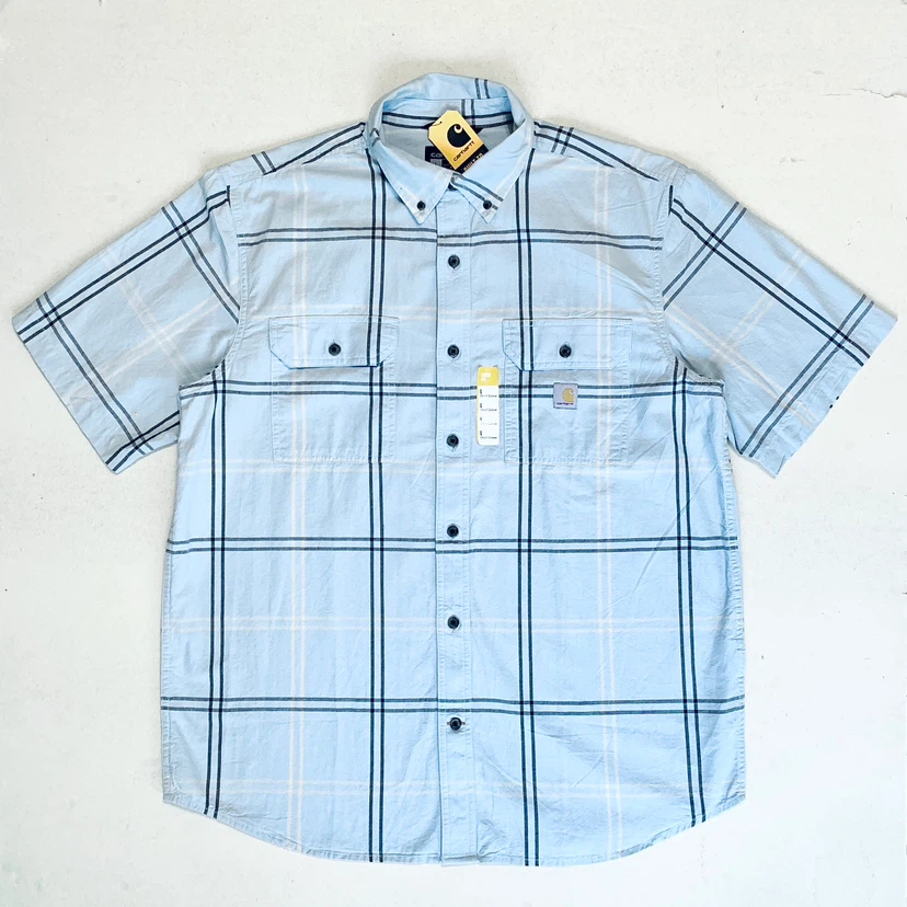 Carhartt Men’s Shirt Size Large Short Sleeve Button Up Shirt NEW