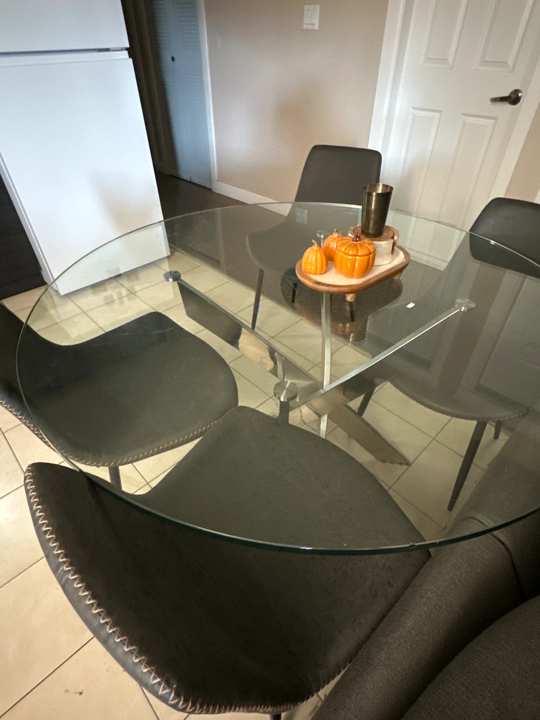 Glass Dining Table with 4 Chairs - photo 3