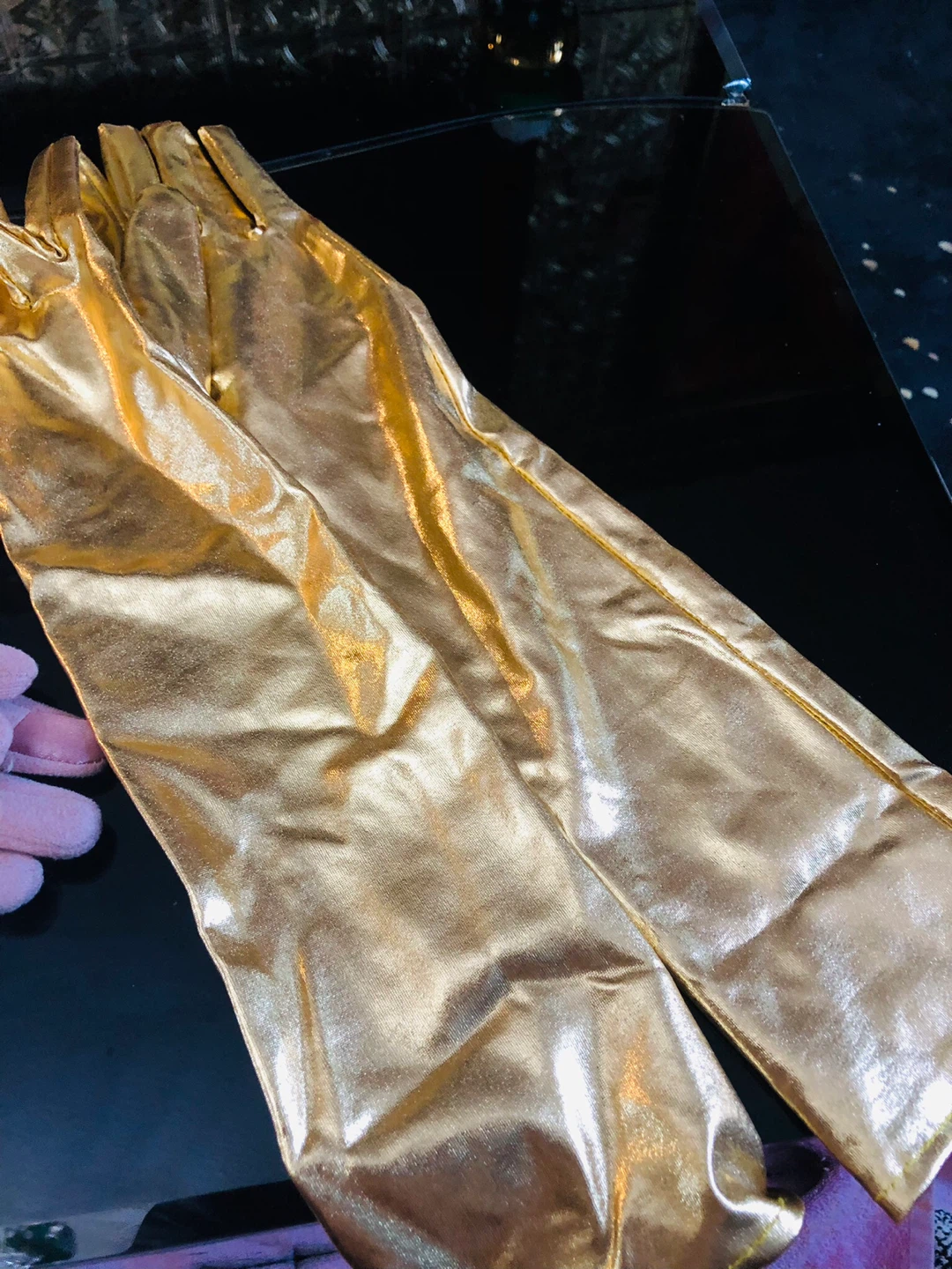 Women's Fashion Gloves Set - Black, Gold, Pink