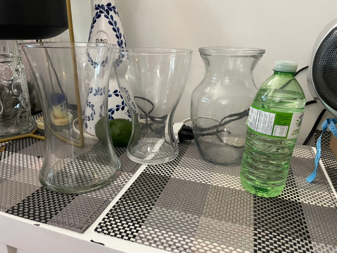 Clear Glass Vases Set