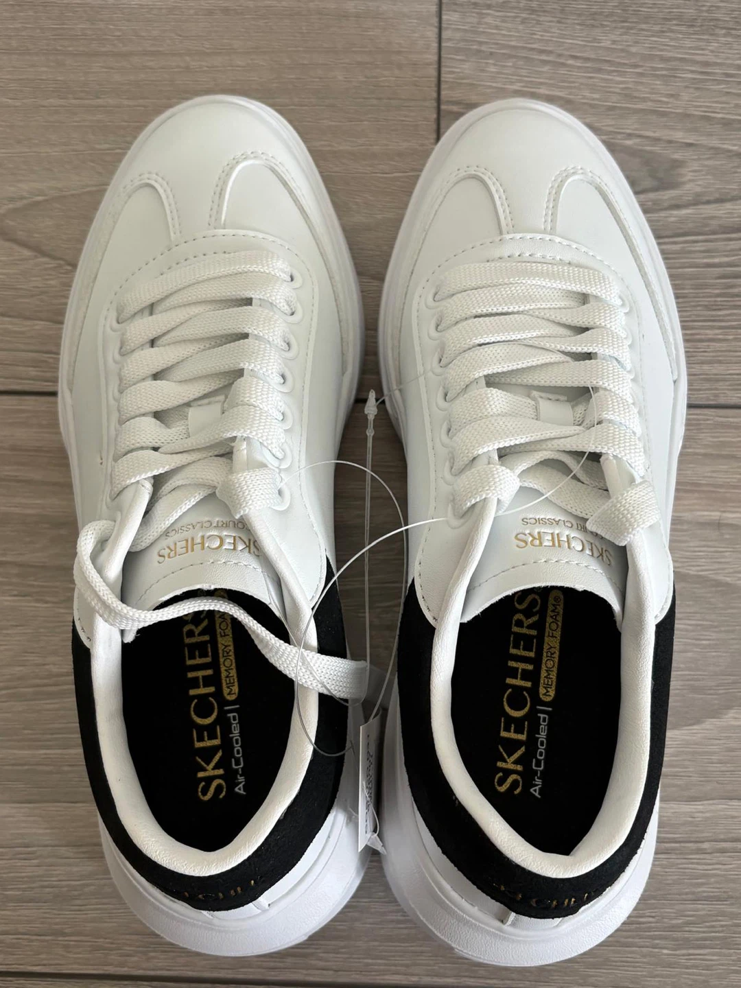 Skechers White Air-Cooled Memory Foam Sneakers - photo 2