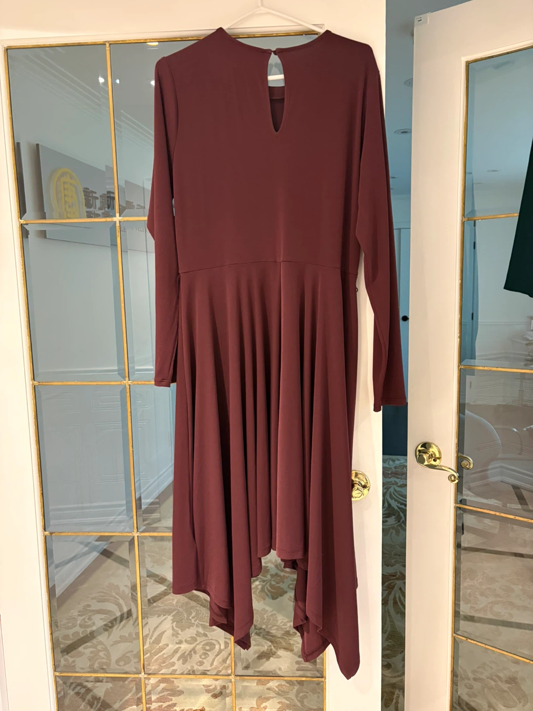 MK Embellished Neckline Dress Burgundy Size L - photo 4