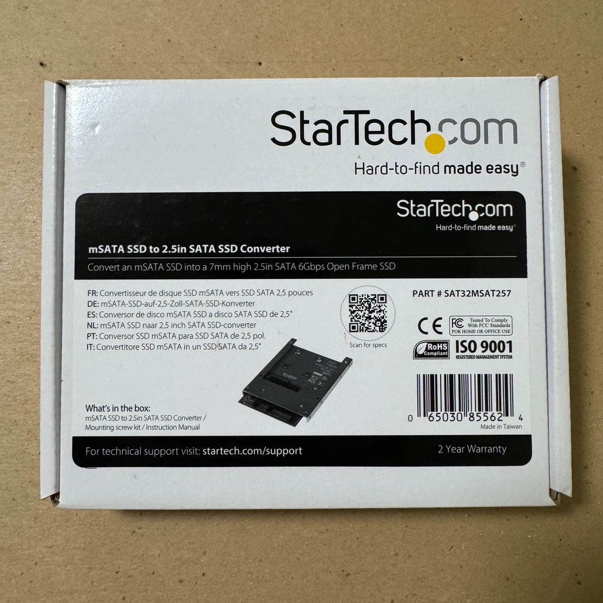 mSATA SSD to 2.5in SATA SSD Converter NEW