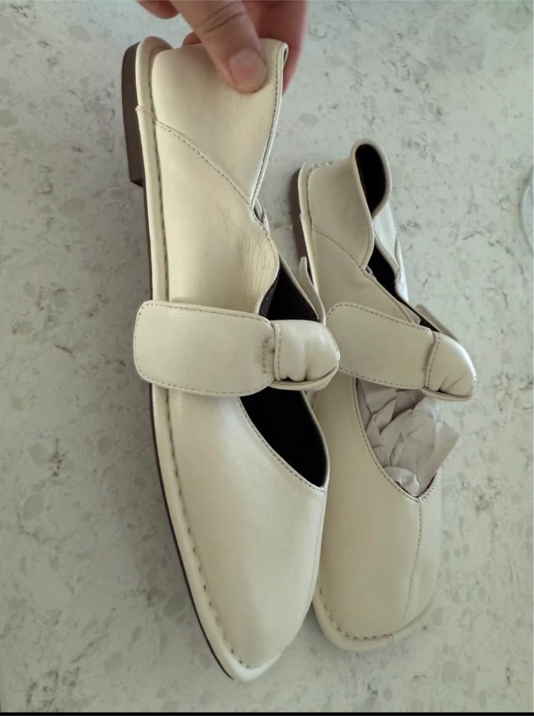 Cream Mary Jane Flats - photo 2