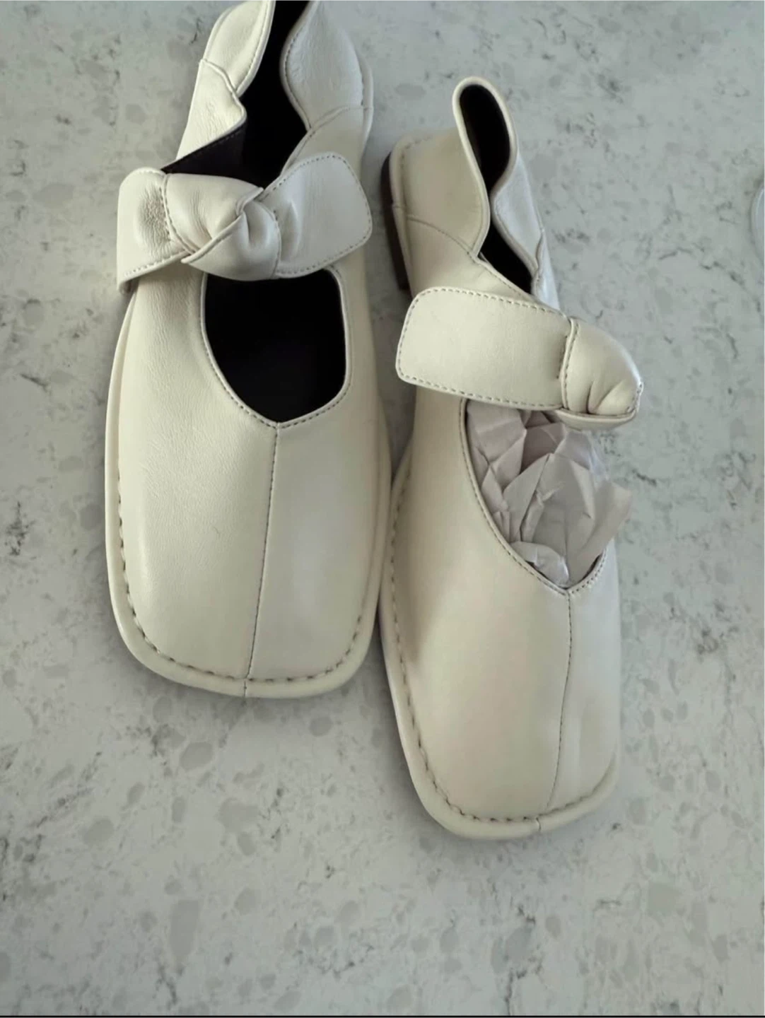Cream Mary Jane Flats - photo 3