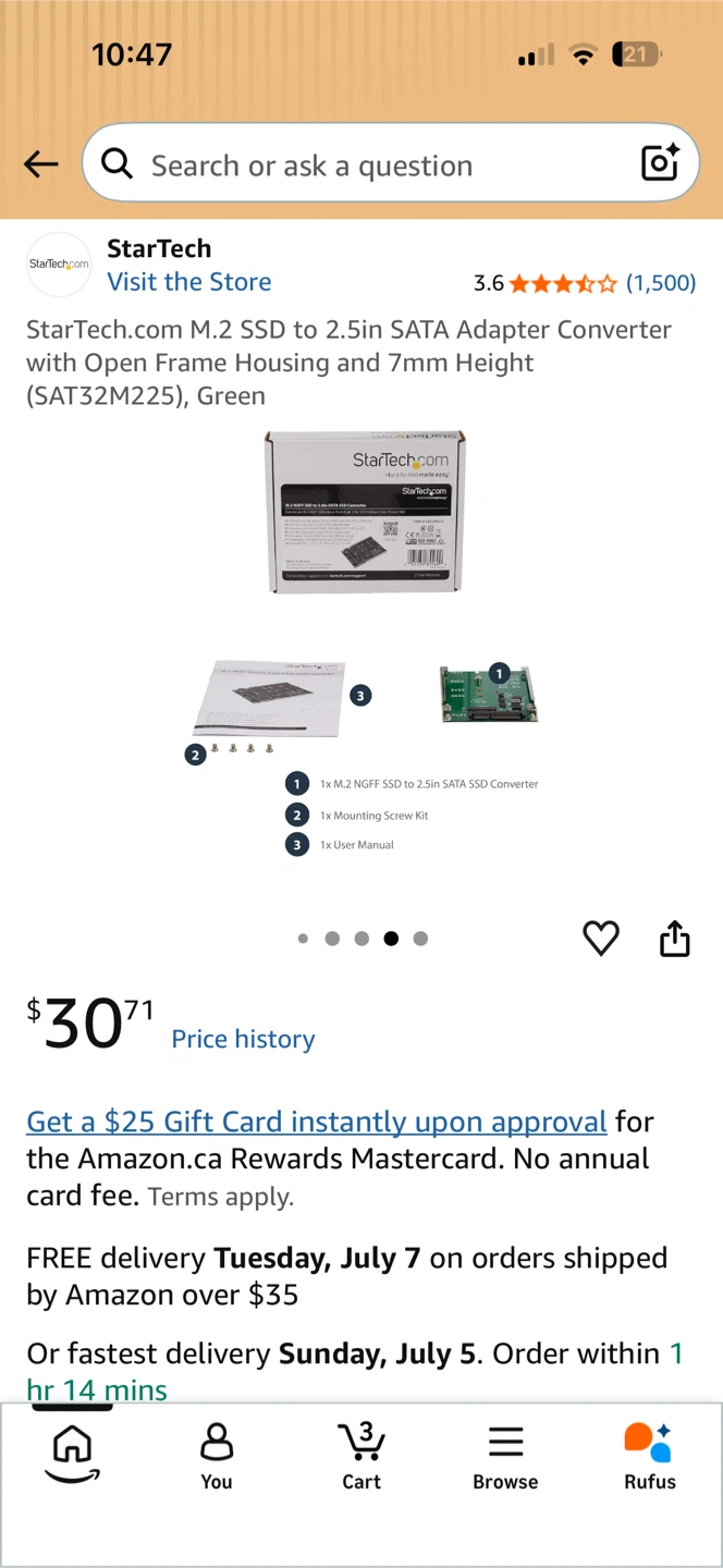 M.2 NGFF SSD to 2.5in SATA SSD Converter NEW - photo 5