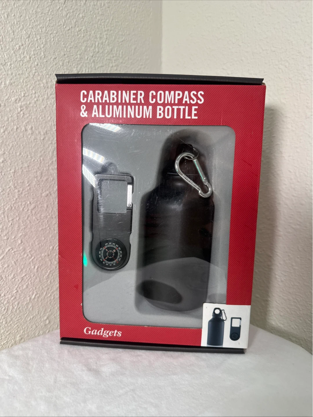Carabiner Compass & Aluminum Bottle Set