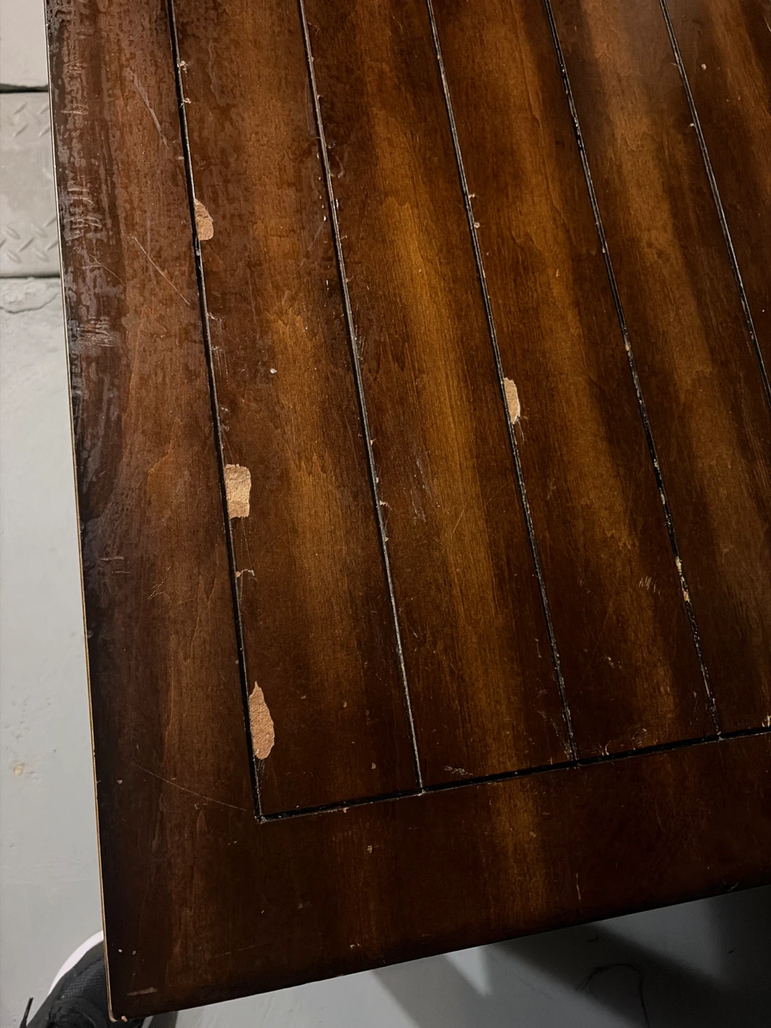 Dark Wood Coffee Table with Stud Accents - photo 2