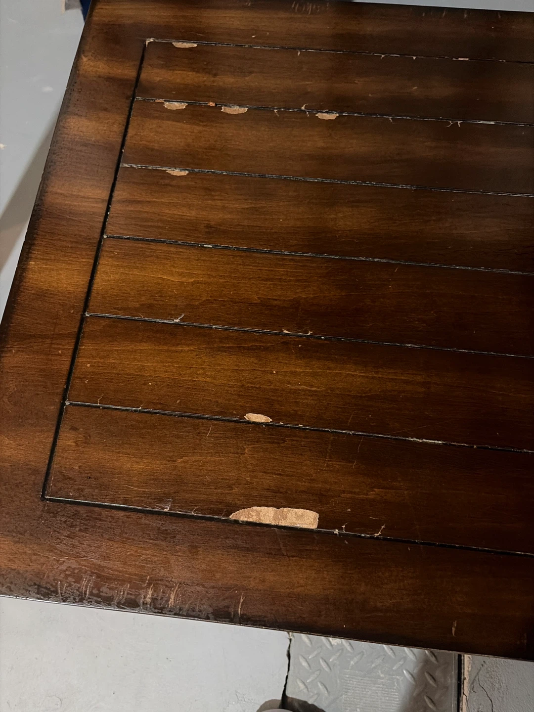 Dark Wood Coffee Table with Stud Accents - photo 3
