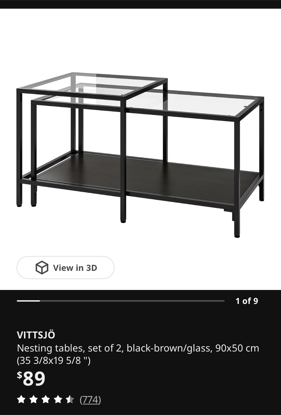 IKEA VITTSJÖ Nesting Coffee Tables