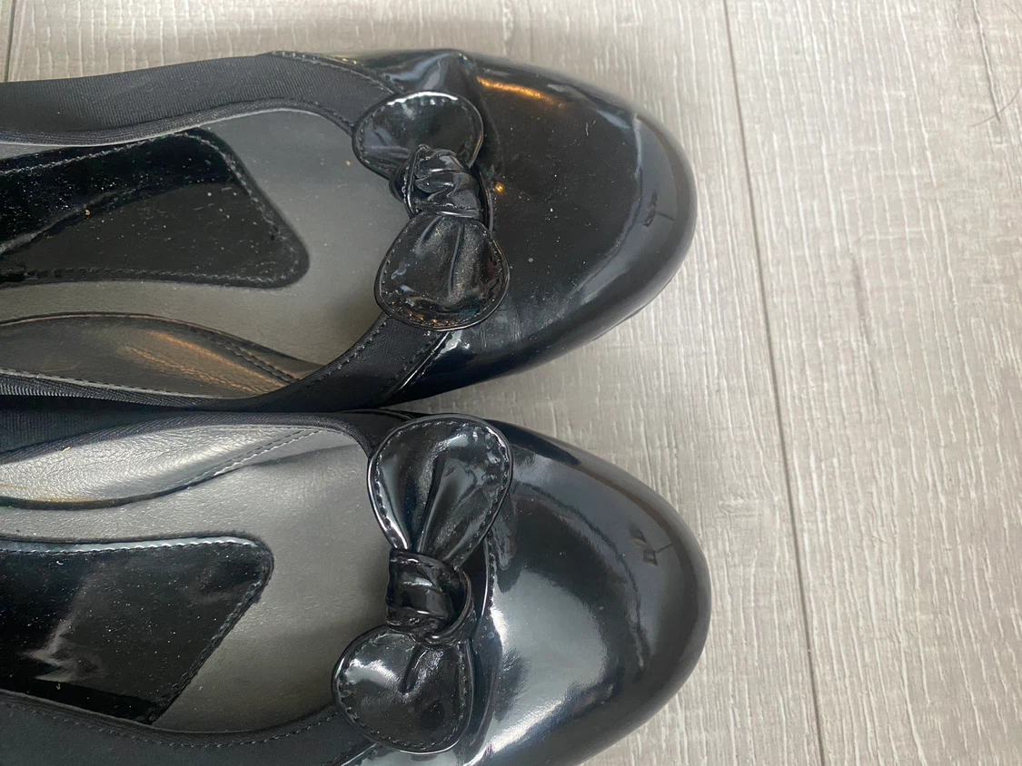 Mocassini Black Patent Bow Flats - photo 3