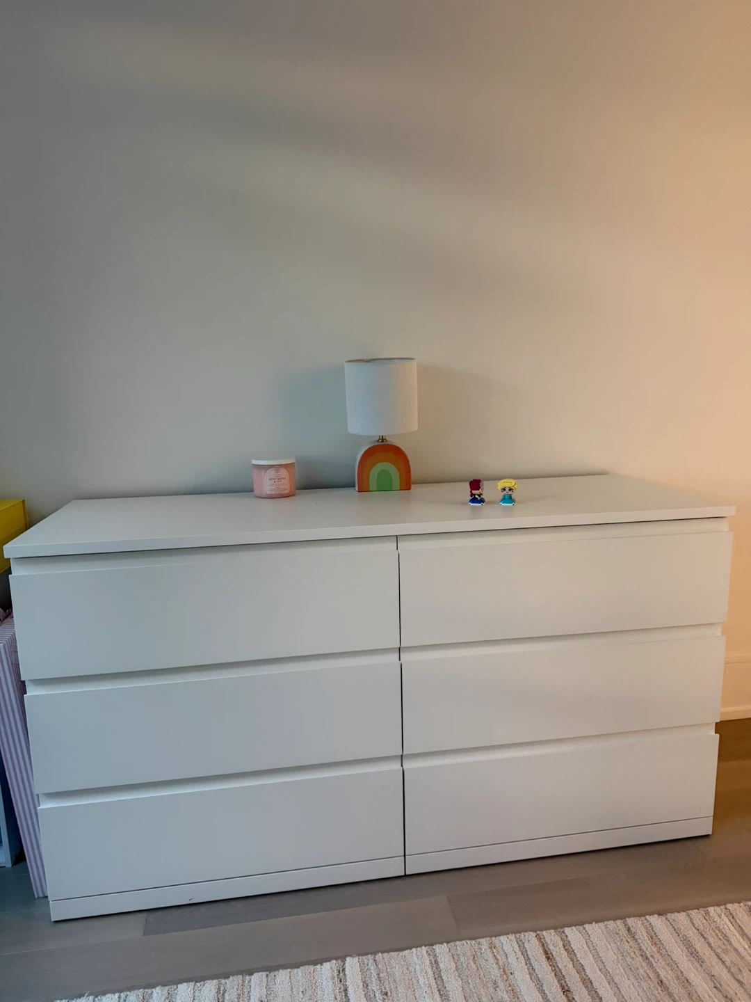 White 6-Drawer Dresser