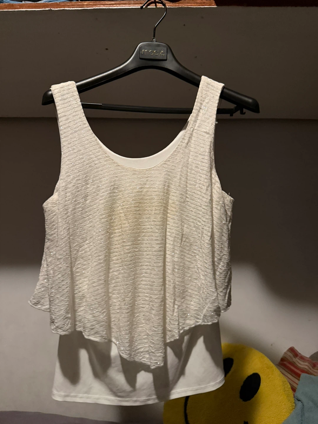 Freesia White Embellished Layered Tank Top - photo 2