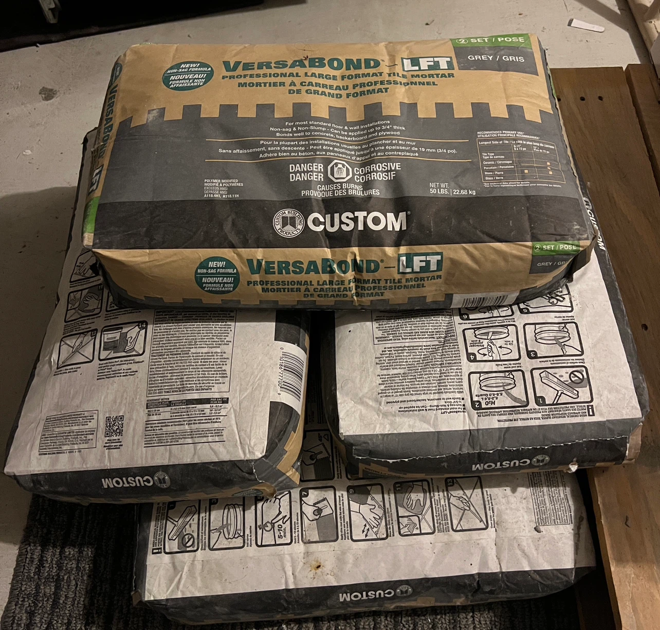 Custom VersaBond LFT Professional Large Format Tile Mortar
