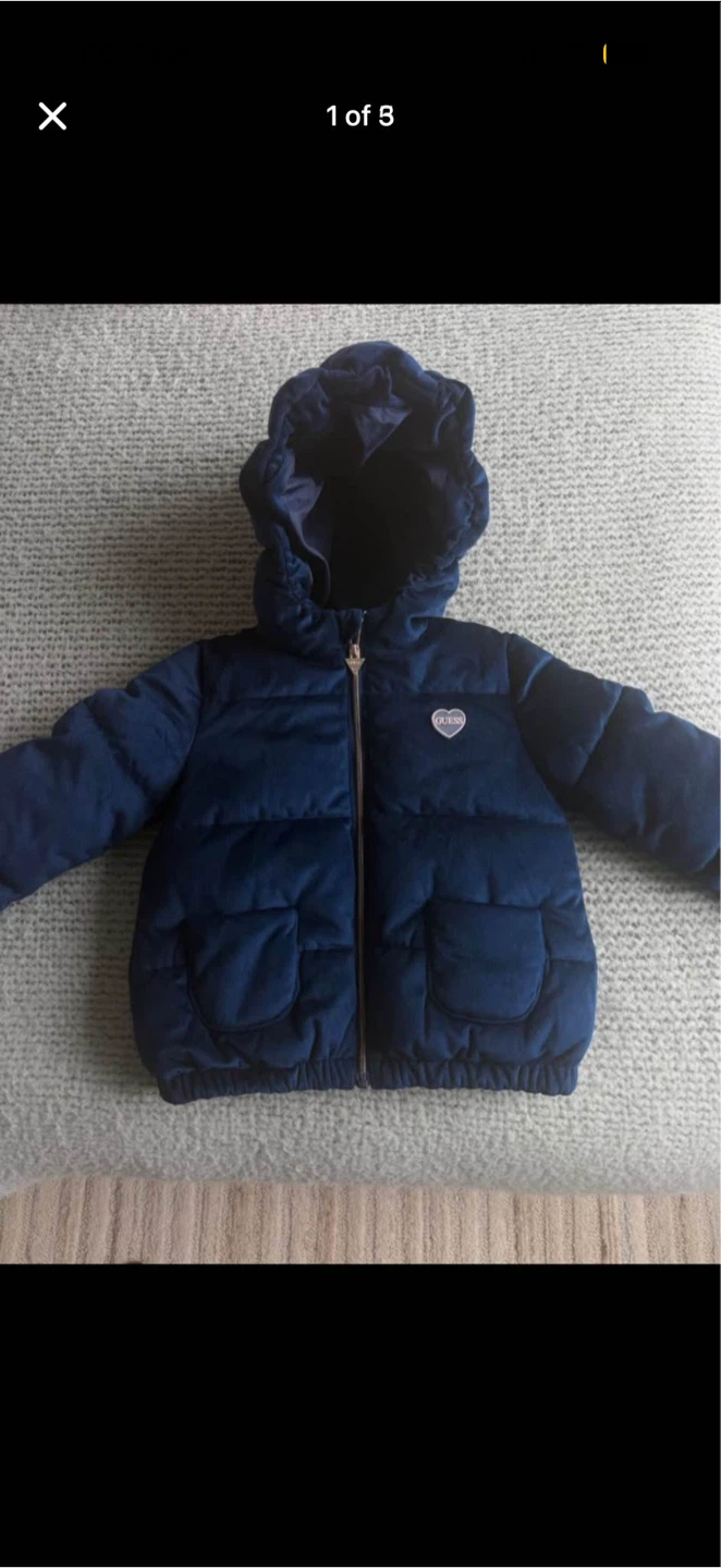 Blue Guess Puffer Jacket