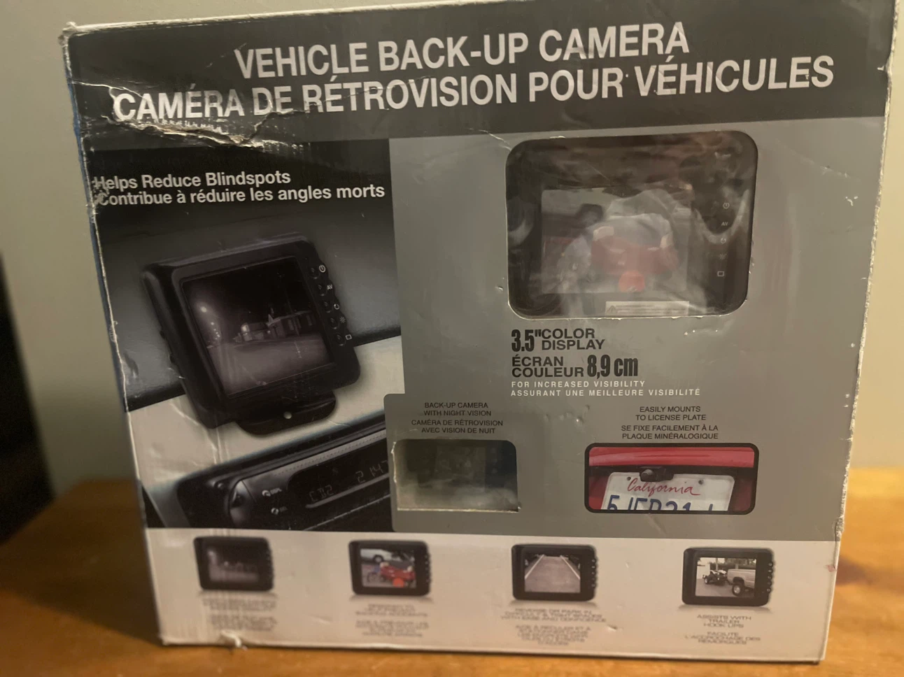 Vehicle Back-Up Camera with 3.5" Color Display