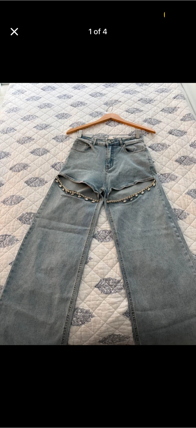 Occult Fashion Wide Leg Jeans - Size M