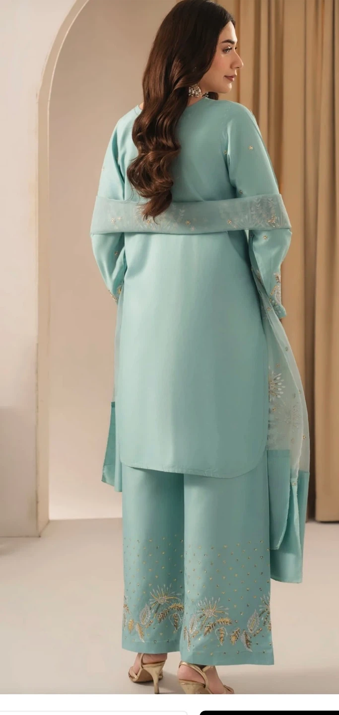 Mint Embroidered 3-Piece Suit - photo 4