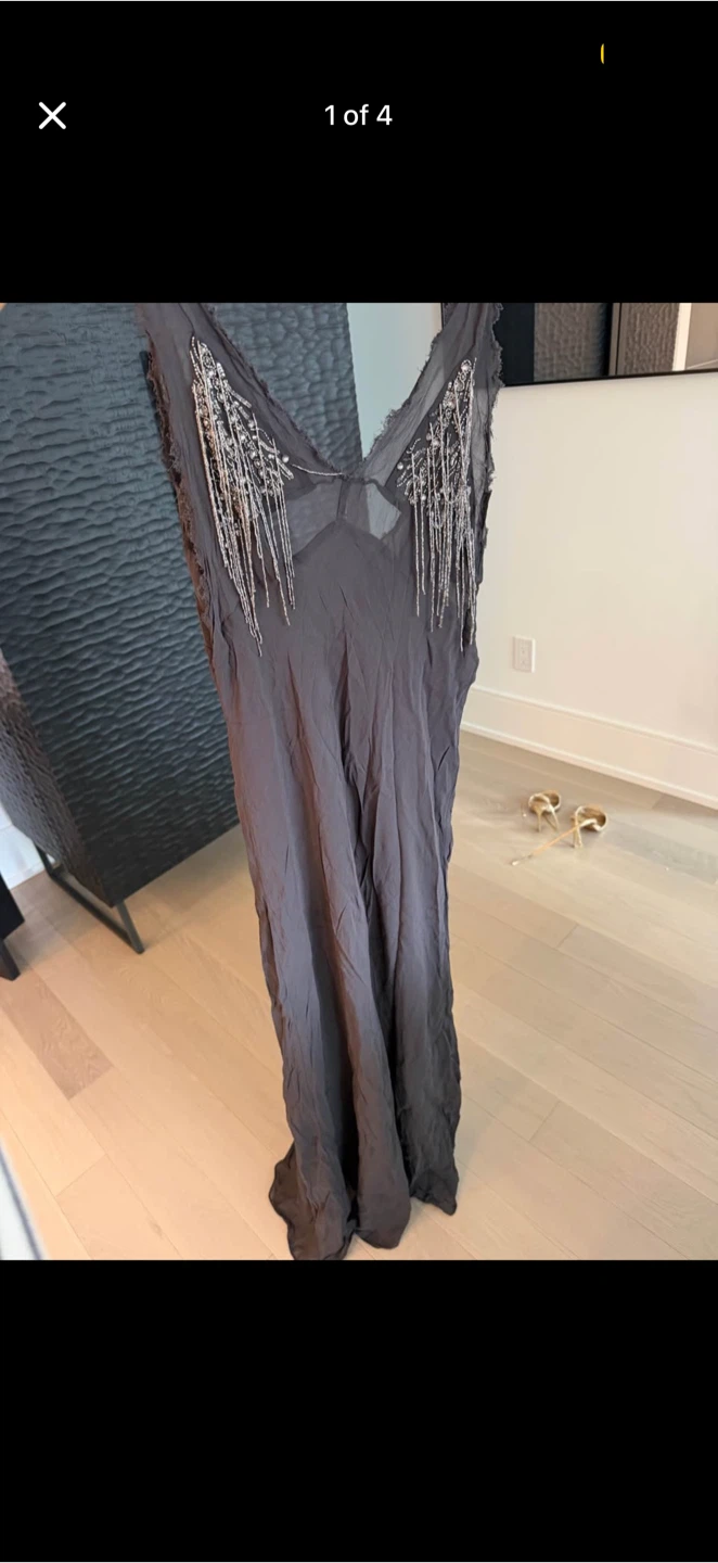 ZARA Maxi Dress with Embellishments - Size Medium