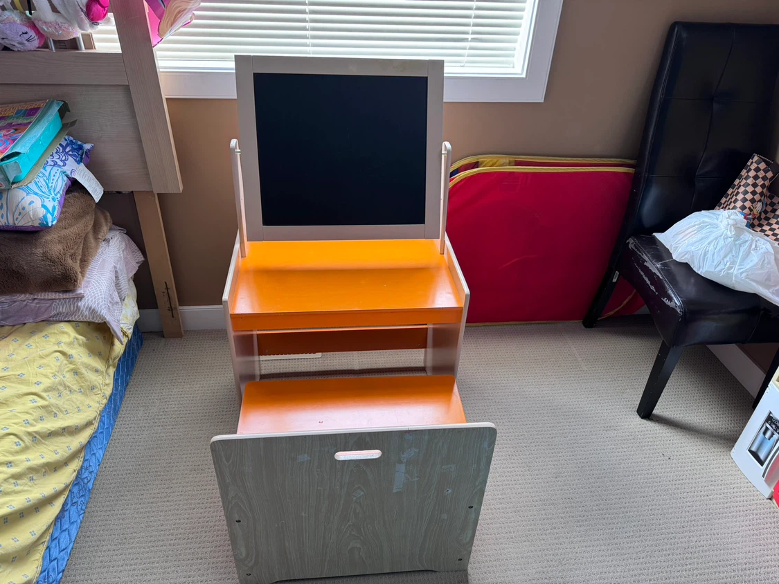 Children's Study table,Art Easel with Storage