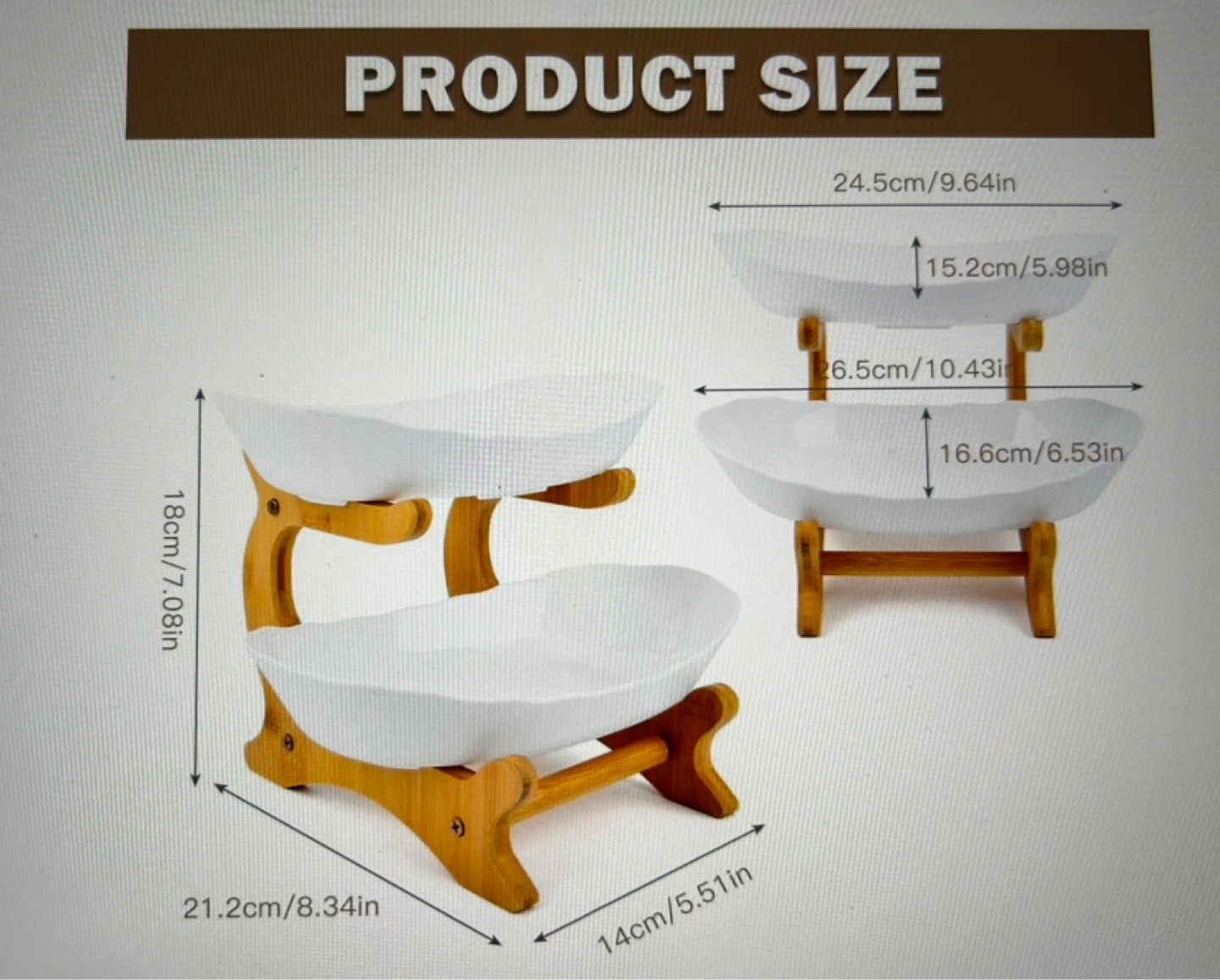 2-Tier Fruit Bowl Stand (plastic plates) - photo 3