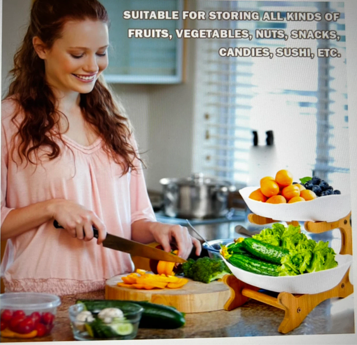 2-Tier Fruit Bowl Stand (plastic plates) - photo 5
