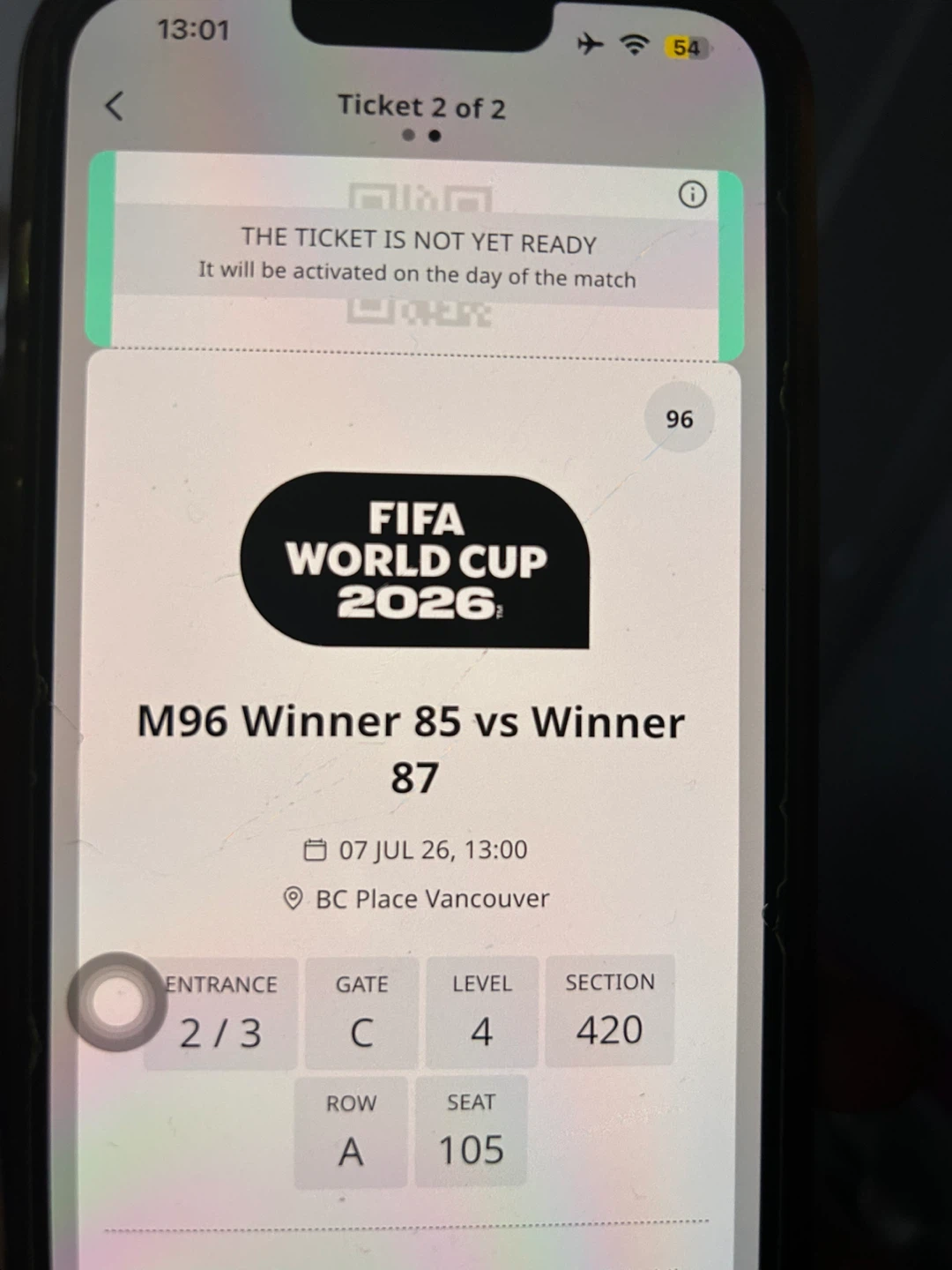 FIFA World Cup 2026 Ticket Jul7