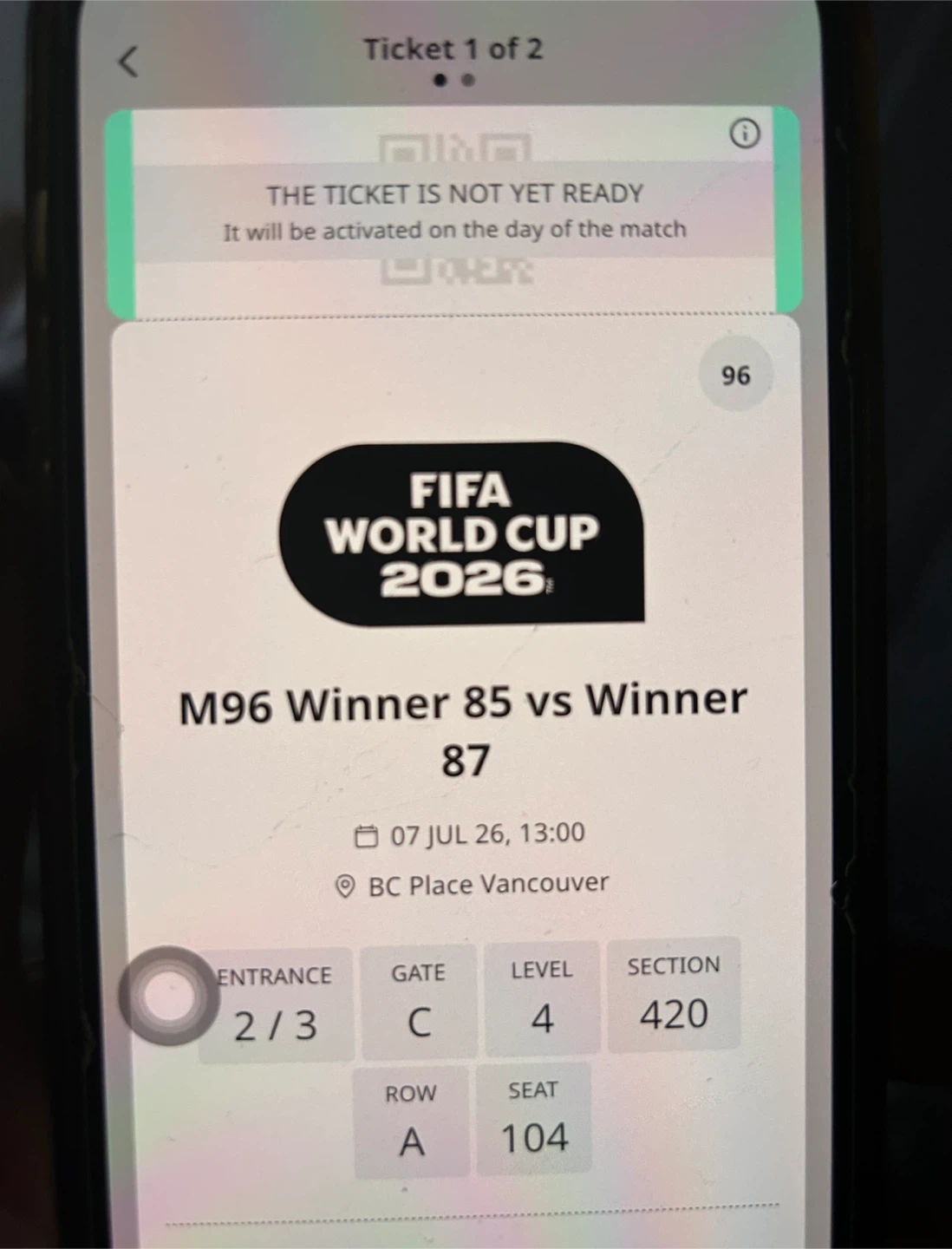FIFA World Cup 2026 Ticket Jul7 - photo 2