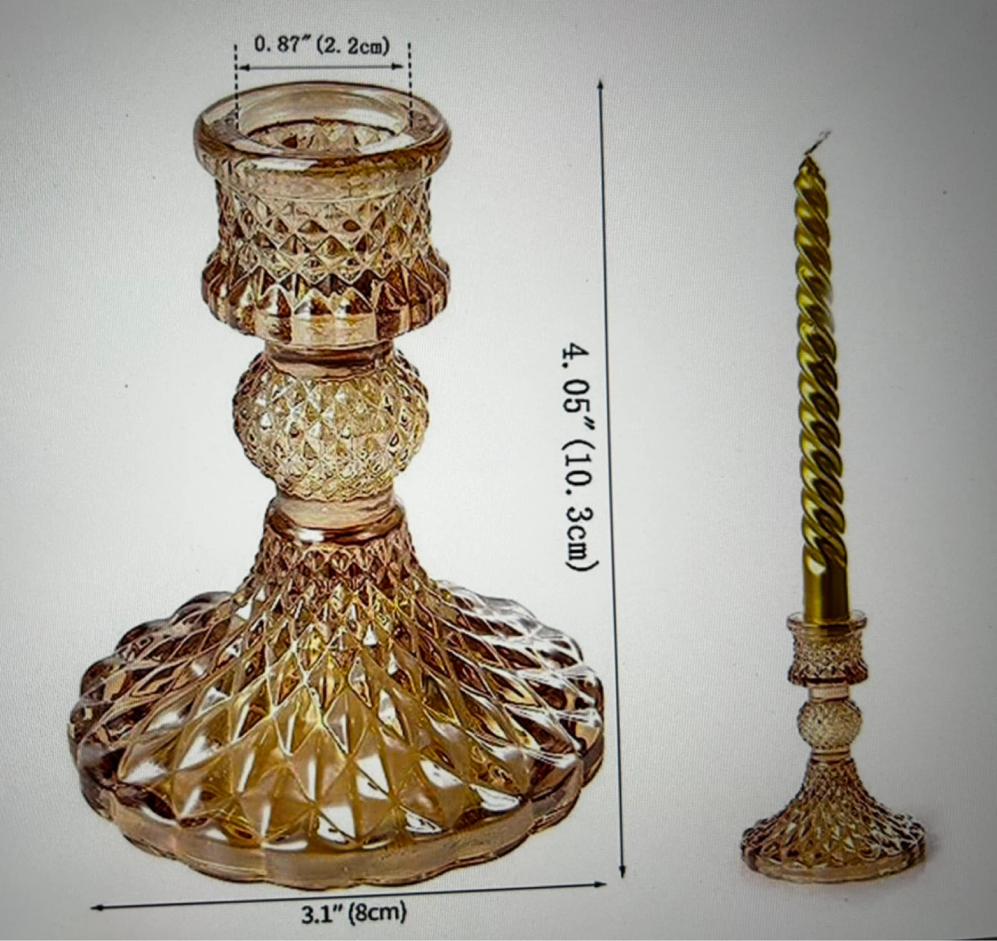 Glass Candle Holders (Set of 2) - photo 4