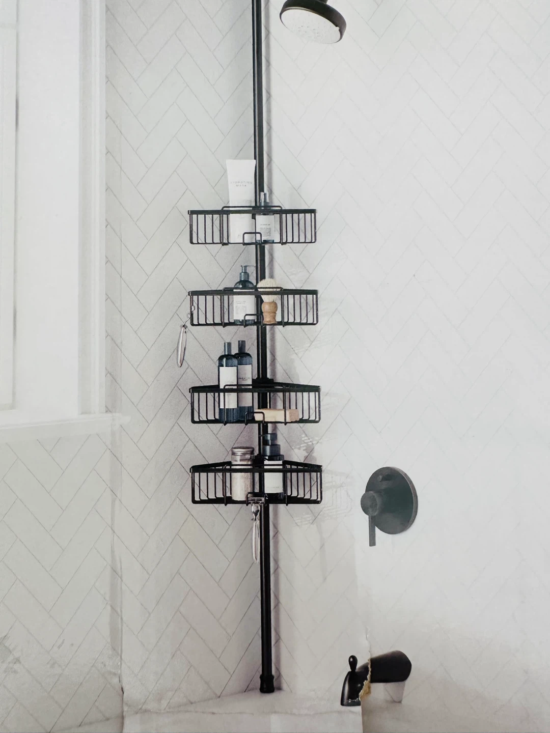 NEW 4 Tier Tension Pole Shower Caddy