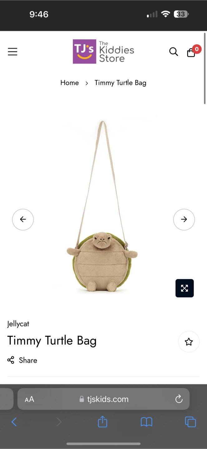 Jellycat Timmy Turtle Bag - photo 5