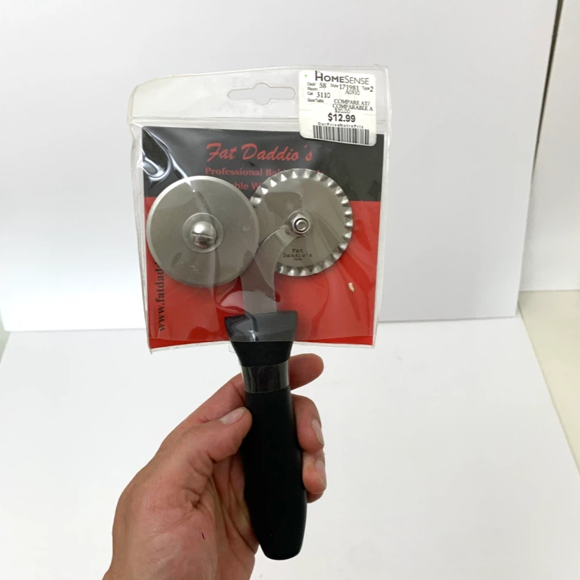Pastry Wheel Cutter Double Wheel Dough Pizza Pasta Baking Tool - photo 3