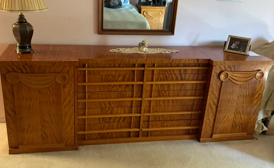 Vintage Wood Dresser with Drawers