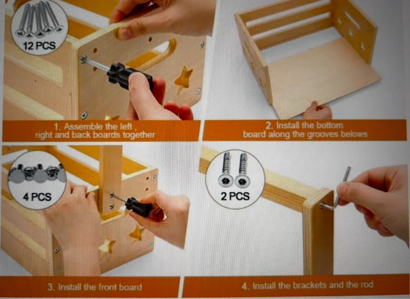 Wooden Hanging Rack and Storage Crate - photo 3
