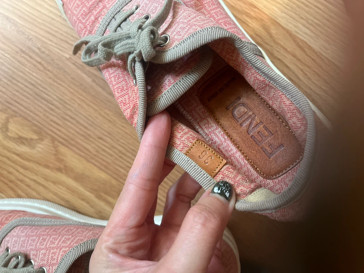 Fendi Canvas Sneakers - Size 36 - photo 2
