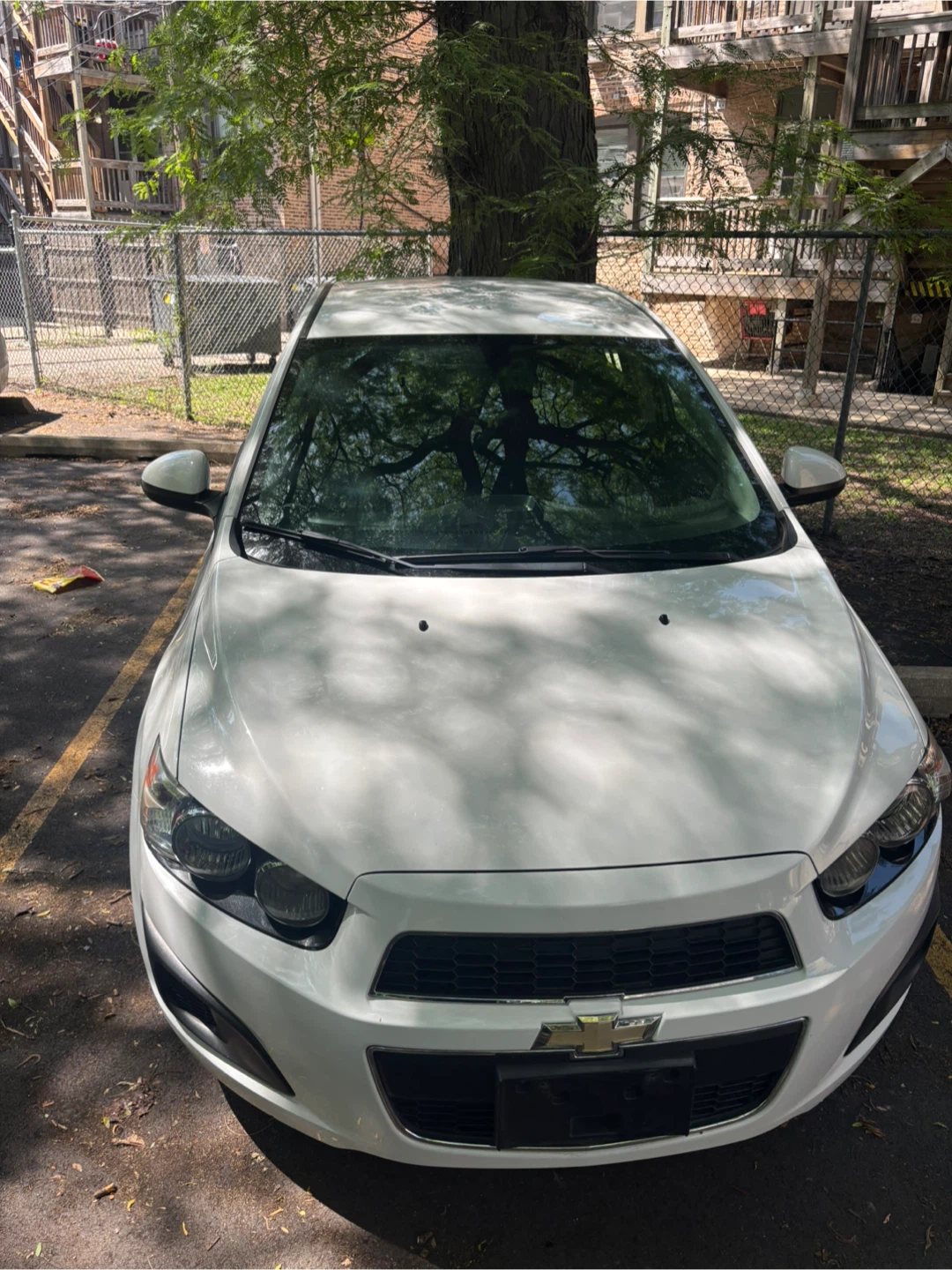 White Chevrolet Sonic Sedan