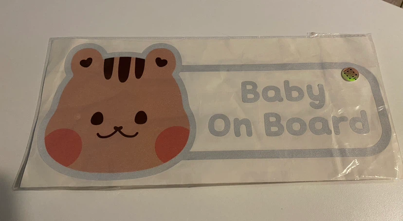 Baby on board sticker for car