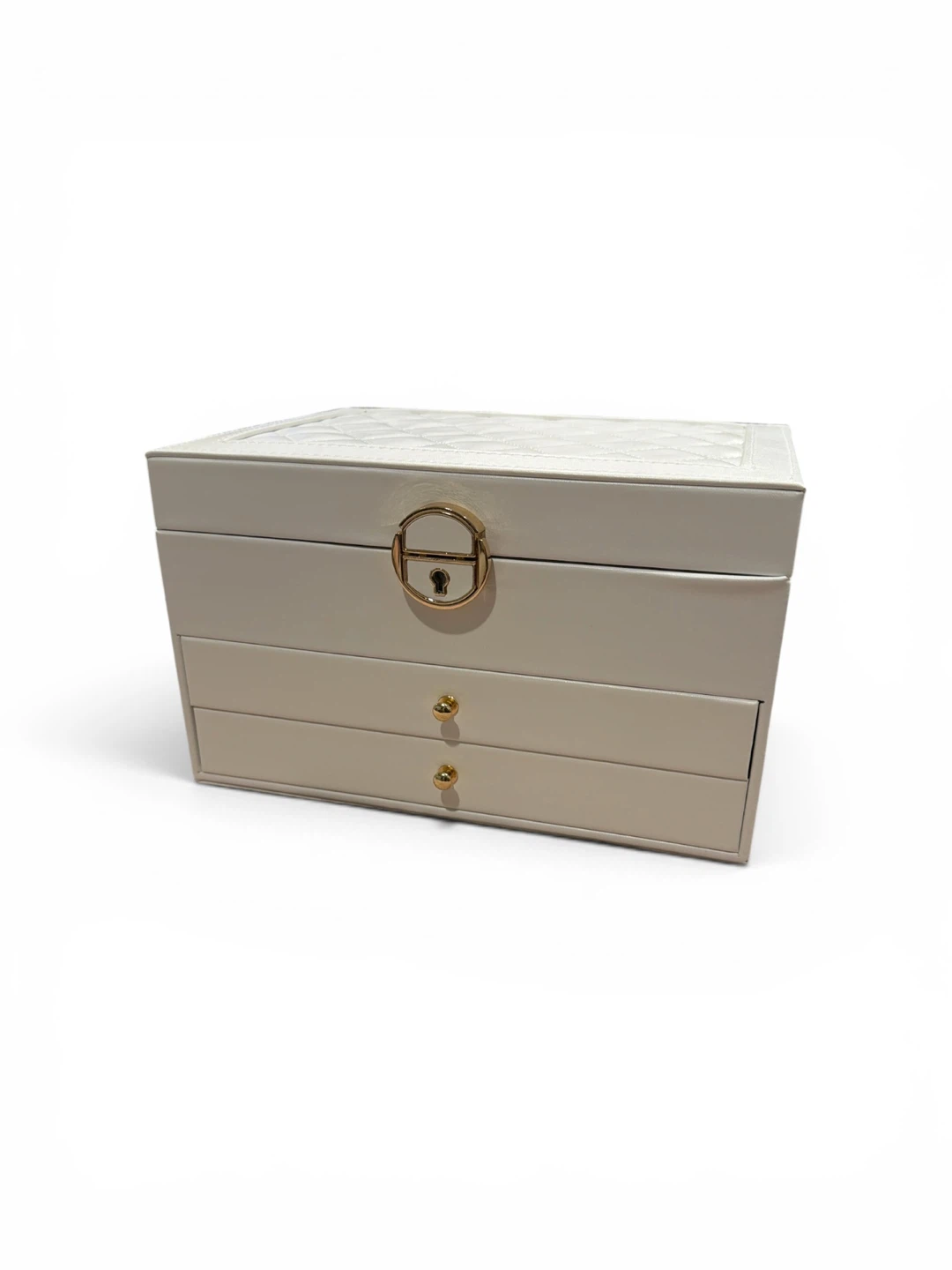 White Jewelry Box Organizer with 3 Drawers - photo 5