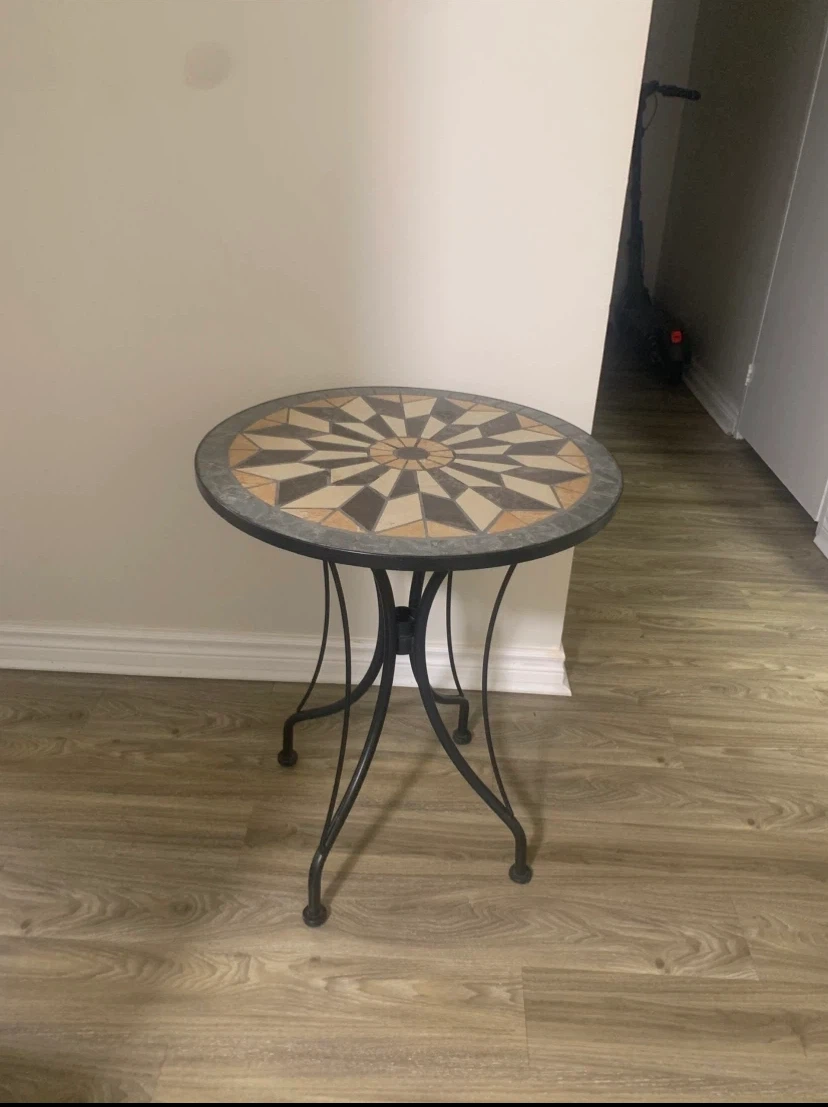 Round Mosaic Accent Table