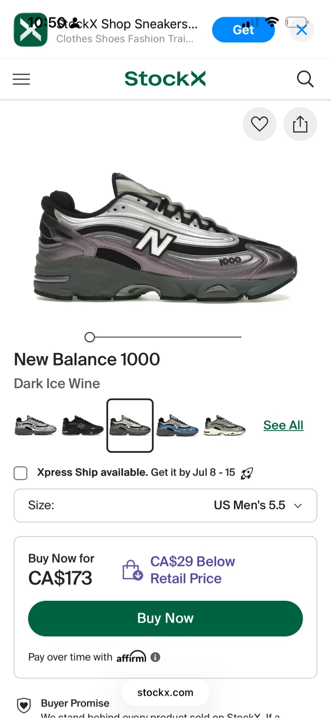 New Balance 1000 W US7 Women’s