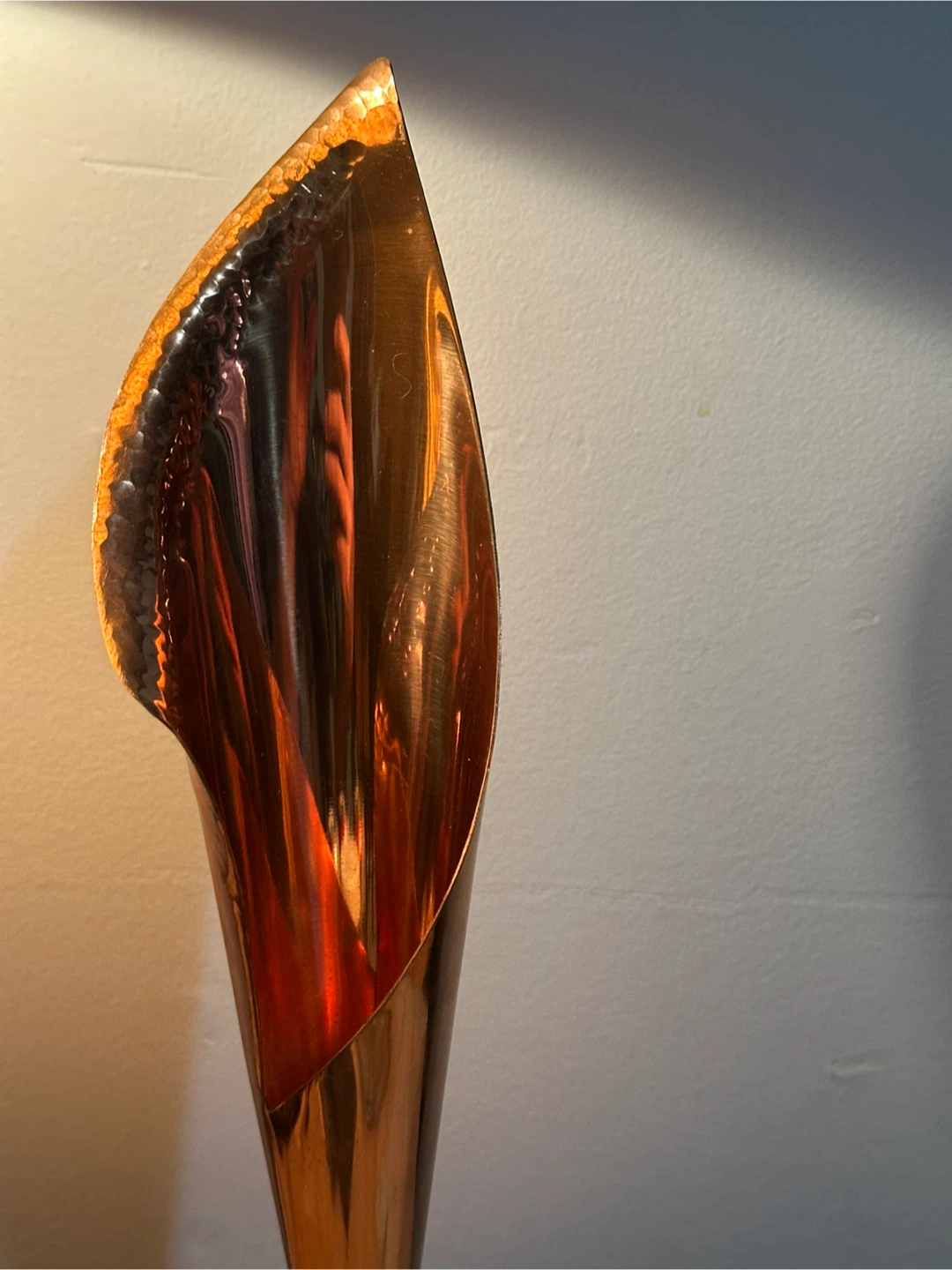 Irish Mid-Century 13” Magowan Copper Lily Vase - photo 2