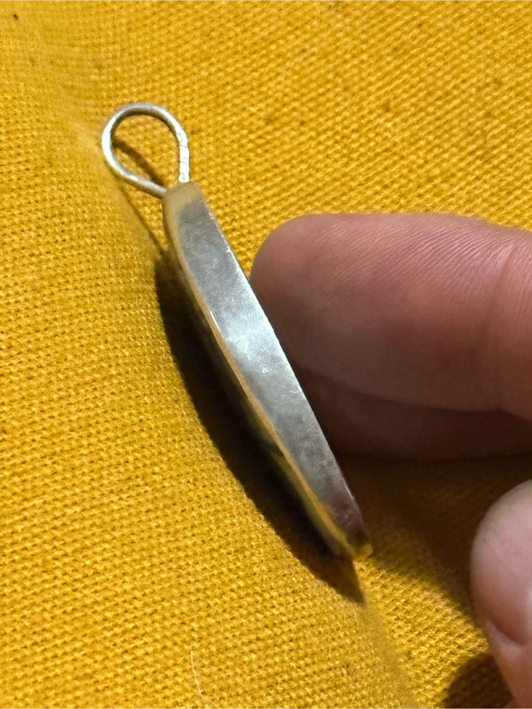 Vintage Chinese Porcelain Shard Sterling Pendant - photo 5